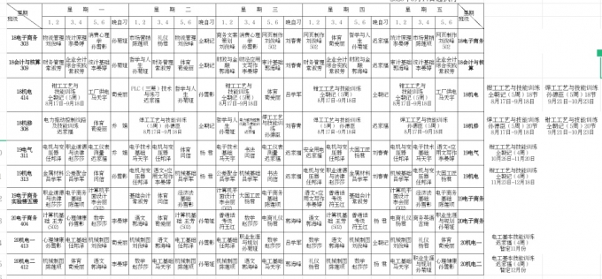 2020-2021,學(xué)年,第一,學(xué)期,班級(jí),課程,安排表, . 2020-2021學(xué)年第一學(xué)期班級(jí)課程安排表